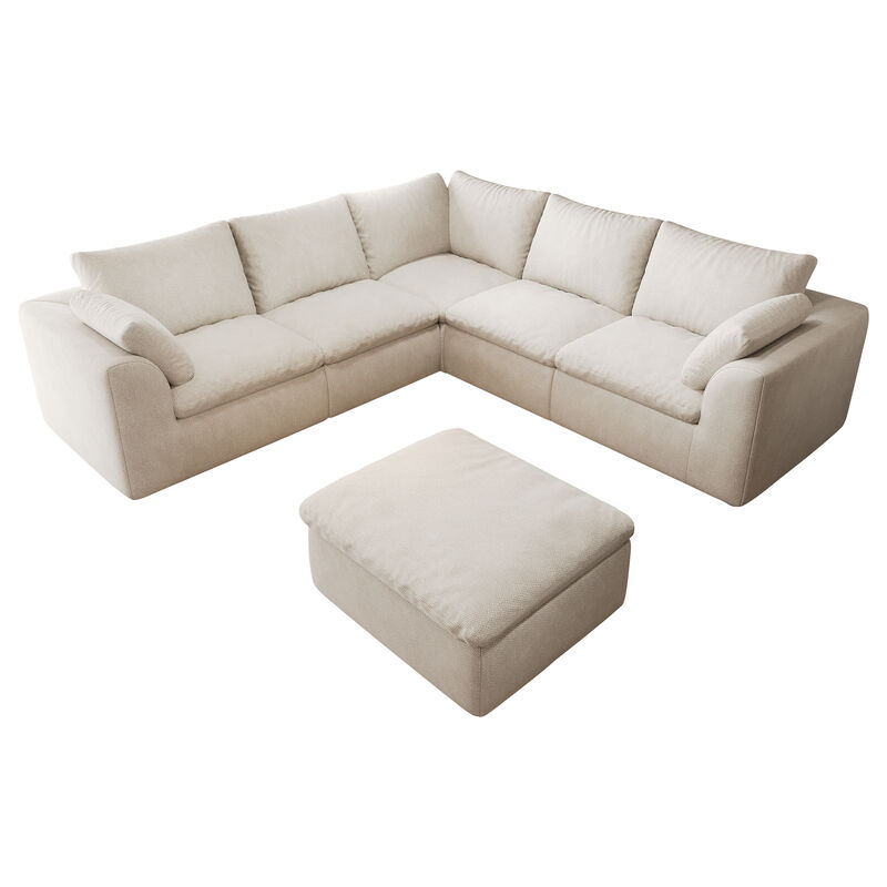 Slelt V‑Shaped 6‑Seat Modular Sectional Sofa image number 3