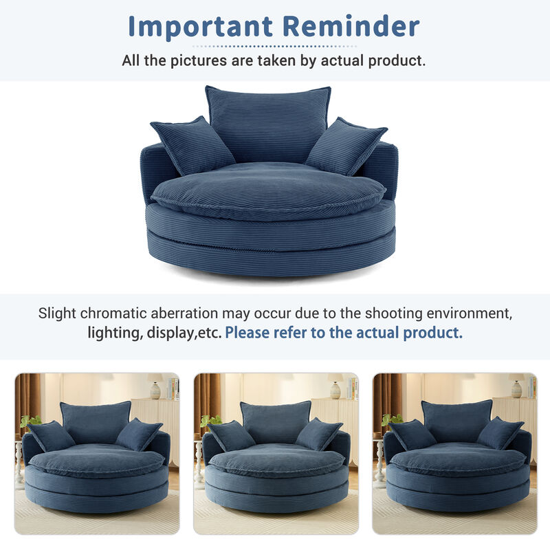 Vikber Accent Swivel Barrel Chair image number 4