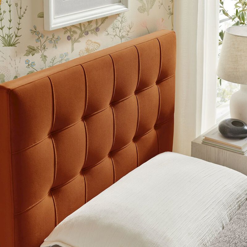 Lily Stain-Resistant Performance Velvet Twin Size Headboard image number 7