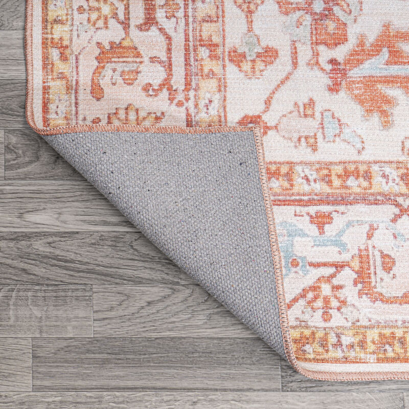 Asa Ornate Medallion Machine-Washable Area Rug