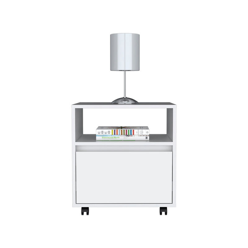 Nightstand Munyochi, Bedroom, White