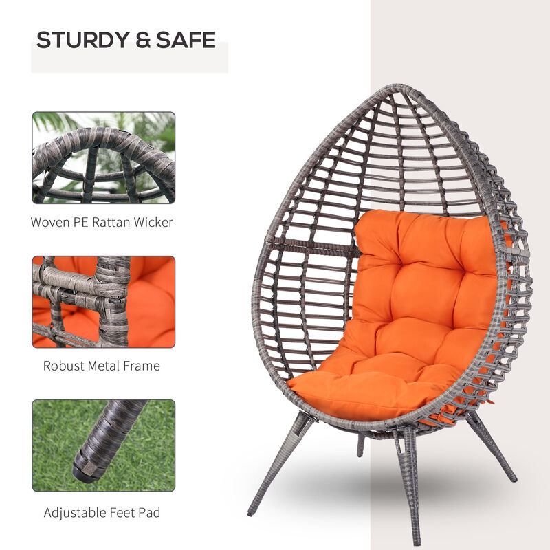 Hivvago Hanging Teardrop Chair with Adjustable Feet image number 3