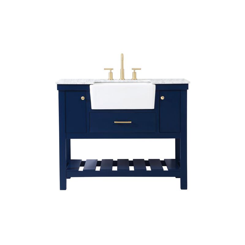 Elegant Kitchen and Bath 42 inch Single bathroom vanity in blue