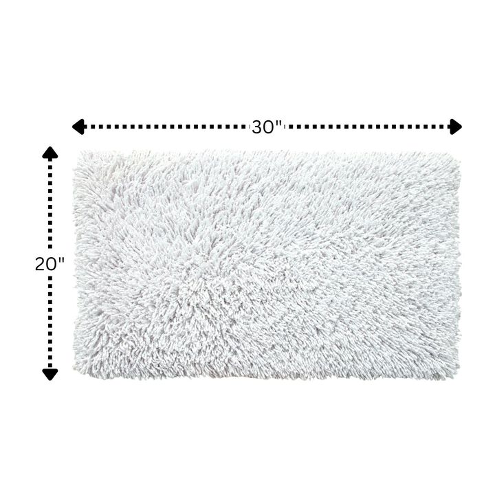 Knightsbridge Melbourne 220 GSF Non Skid Back Bath Rug 20 x 30 - White