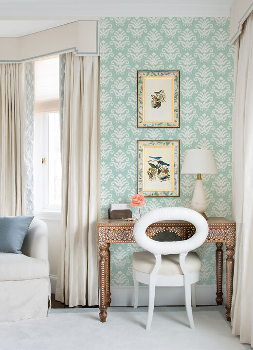 Keaton Aqua Medallion Wallpaper (Set of 2)