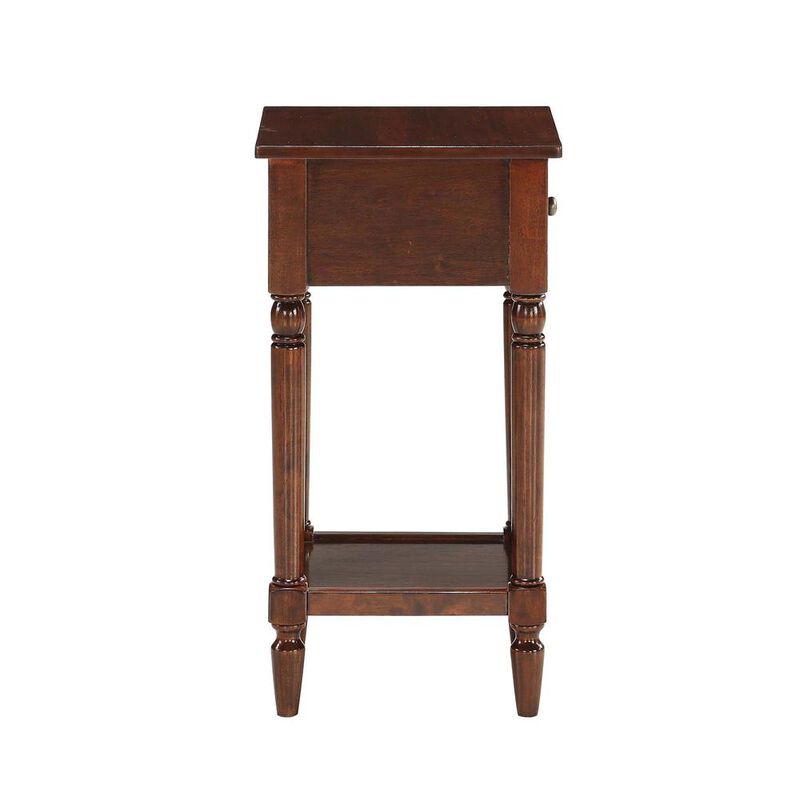 Convenience Concepts French Country Khloe 1 Drawer Accent Table with Shelf Espresso