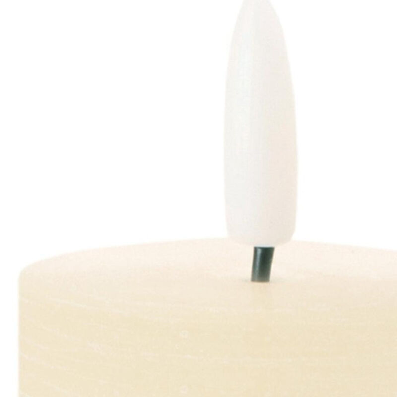 HomeRoots Set of Four Unscented Candle Flameless Pillar Candles image number 3