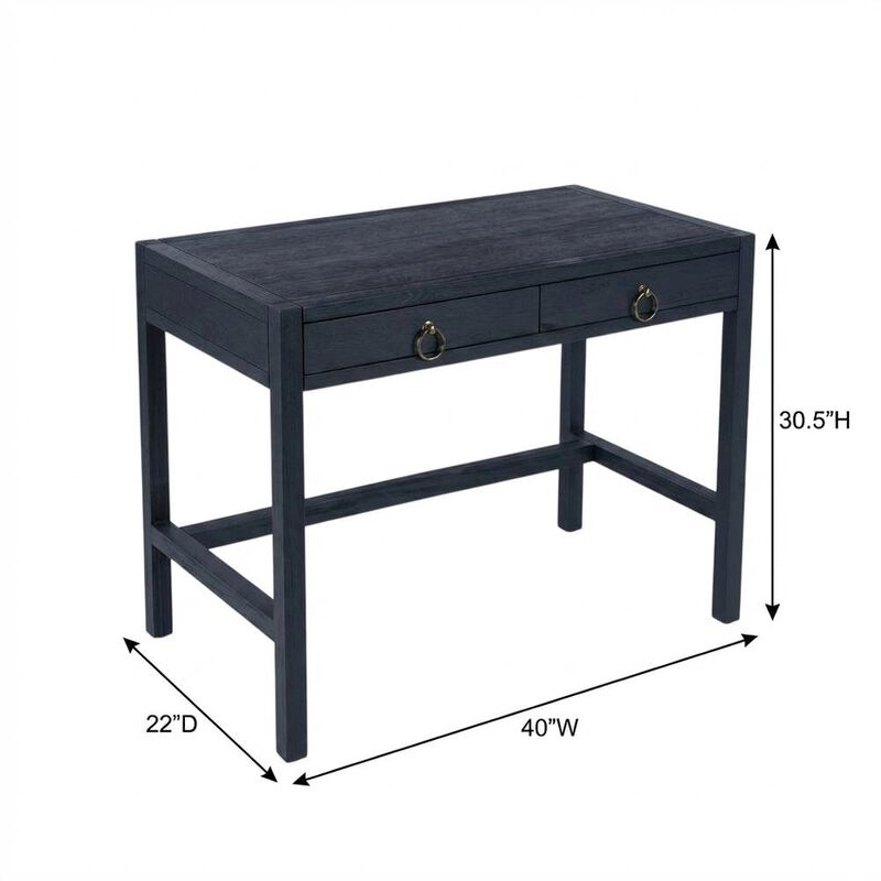 Starlight Canyon Home Transitional Writing Desk with 2 Drawers, Home Office Computer Workstation image number 4
