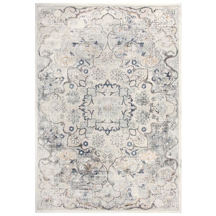 Power Loomed Cut Pile Polypropylene/ Polyester Rug, 3'11" x 5'6"