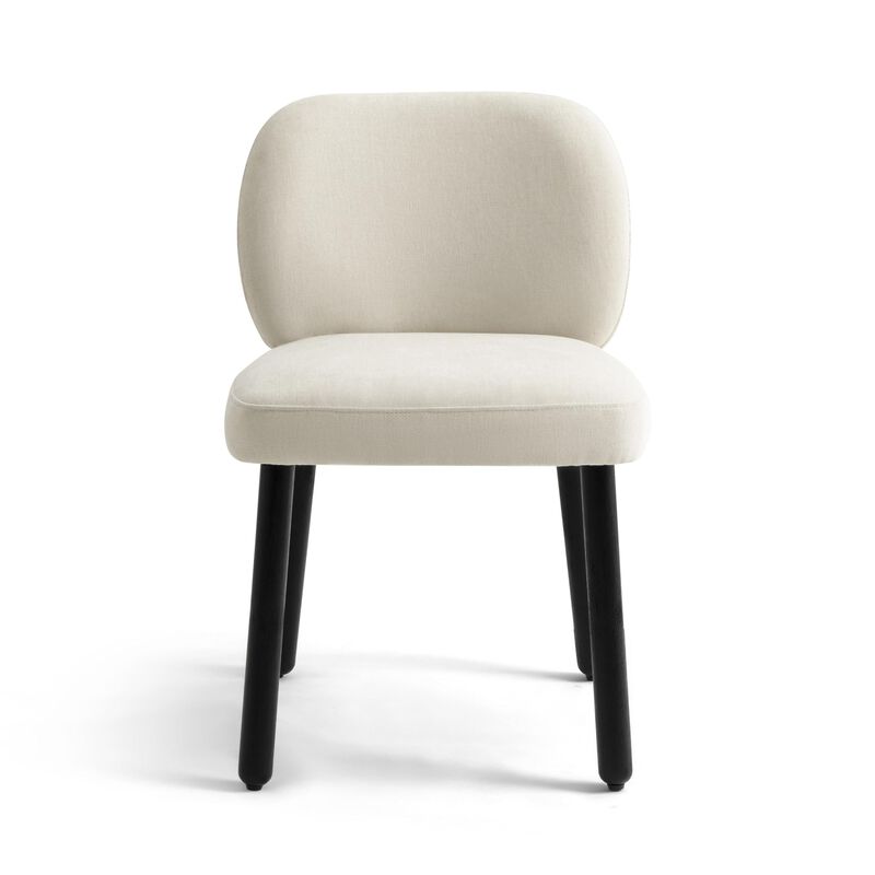 Tov Furniture Foxy Cream Basketweave Chenille Dining Chair image number 2