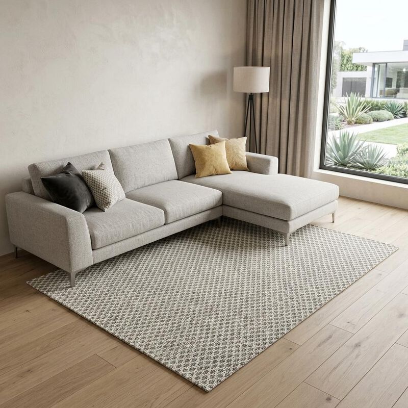 HomeRoots Abstract Non Skid Area Rug image number 1