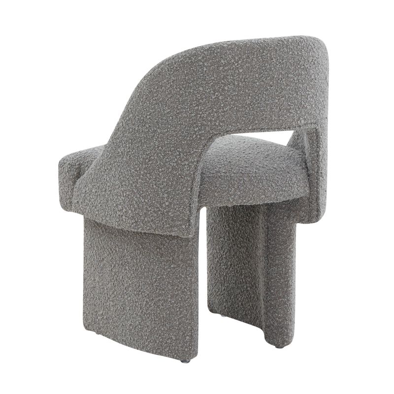LeisureMod Modern Side Boucle Accent Chair Set of 2 &ndash; Quell Collection, Stylish and Cozy Chairs for Living Room, Office, and Contemporary Spaces