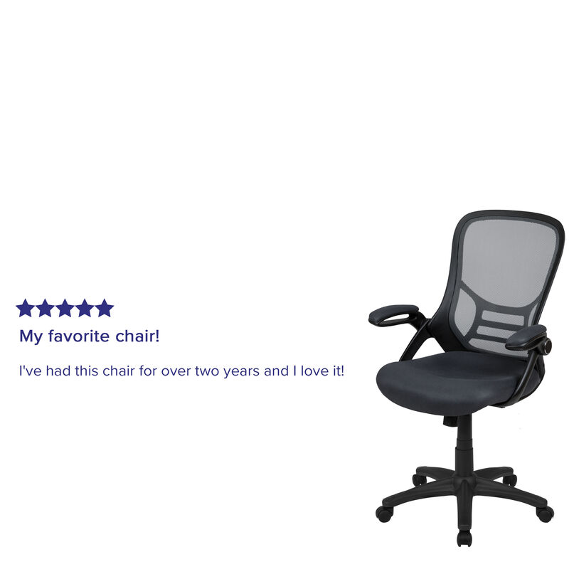 Porter High Back   Mesh Ergonomic Swivel Office Chair with Frame and Flip-up Arms image number 2