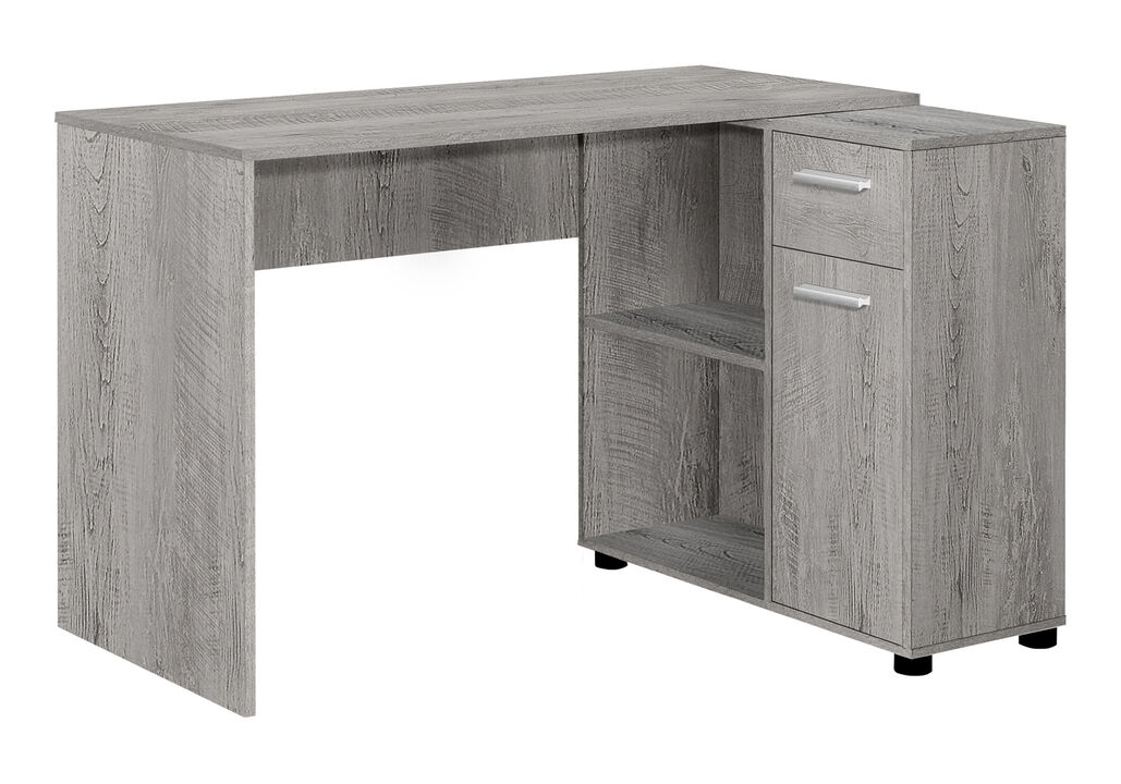 HomeRoots 46" Gray Wood L Shape Computer Desk