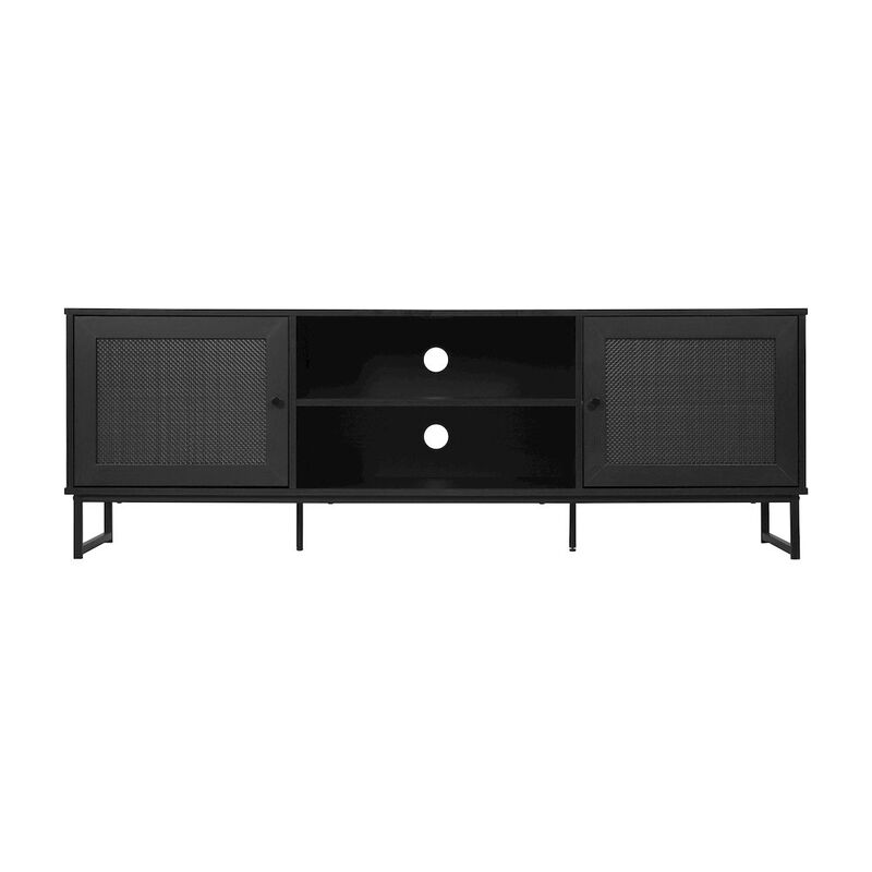 Flash Furniture Malaki Mid-Century Modern 65 Inch TV Stand, TV Stand for up to 70" TV's, Black image number 5