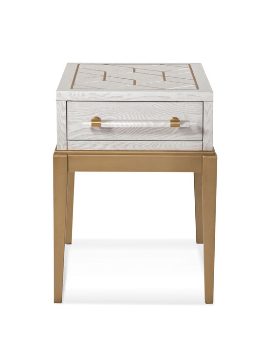 Perrine White Accent Table