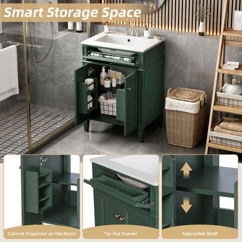 Nehird Bathroom Storage Cabinet with Sink image number 3