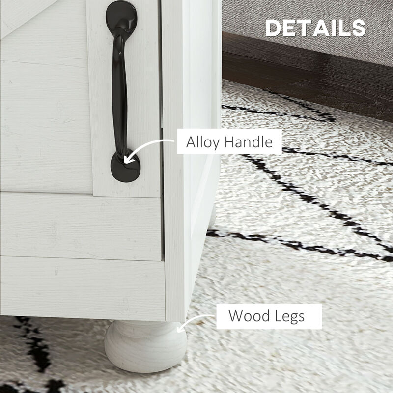 Hivvago Side Table with Storage, Shelf, and Cupboard image number 4