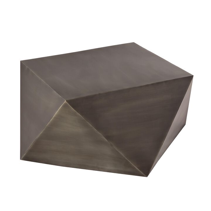 Pasargad Home Dimitri Brass Antique Finish Coffee Table