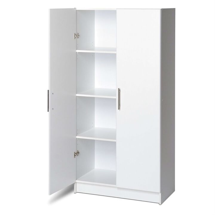 QuikFurn White Storage Cabinet Utility Garage Home Office Kitchen Bedroom