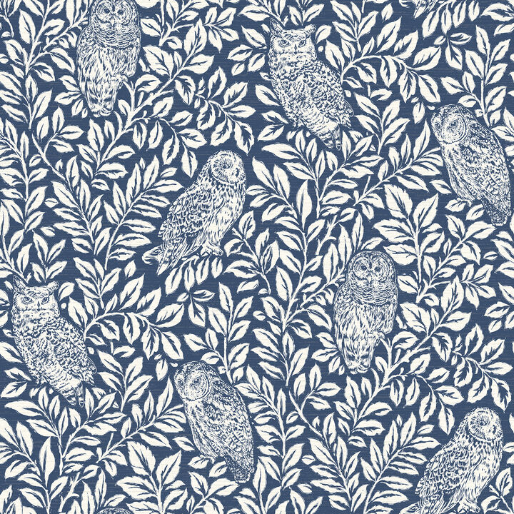 Parliament Navy Owl Wallpaper (Set of 2)