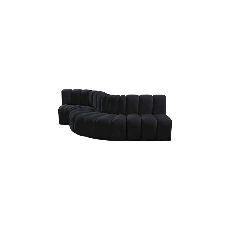 Meridian Furniture Arc Black Velvet Modular Sofa