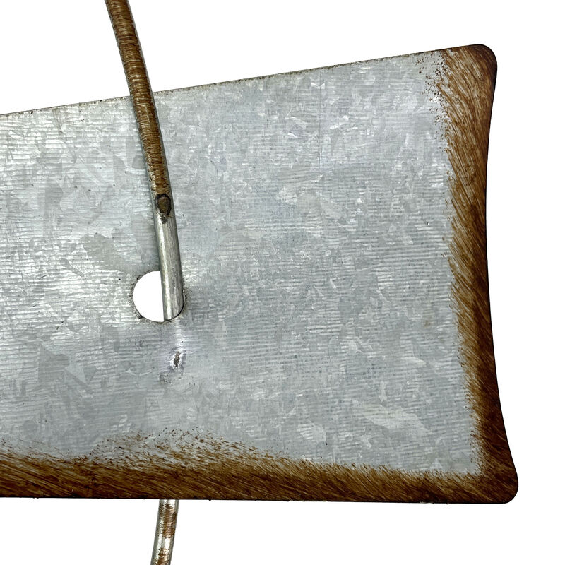 Distressed Rustic Galvanized Metal Half Moon Windmill Wall Art Sculpture image number 3