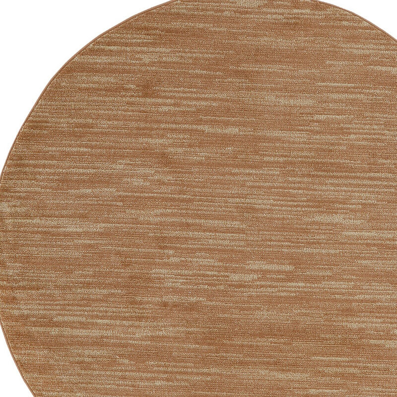 HomeRoots Round Abstract Indoor Outdoor Area Rug image number 2