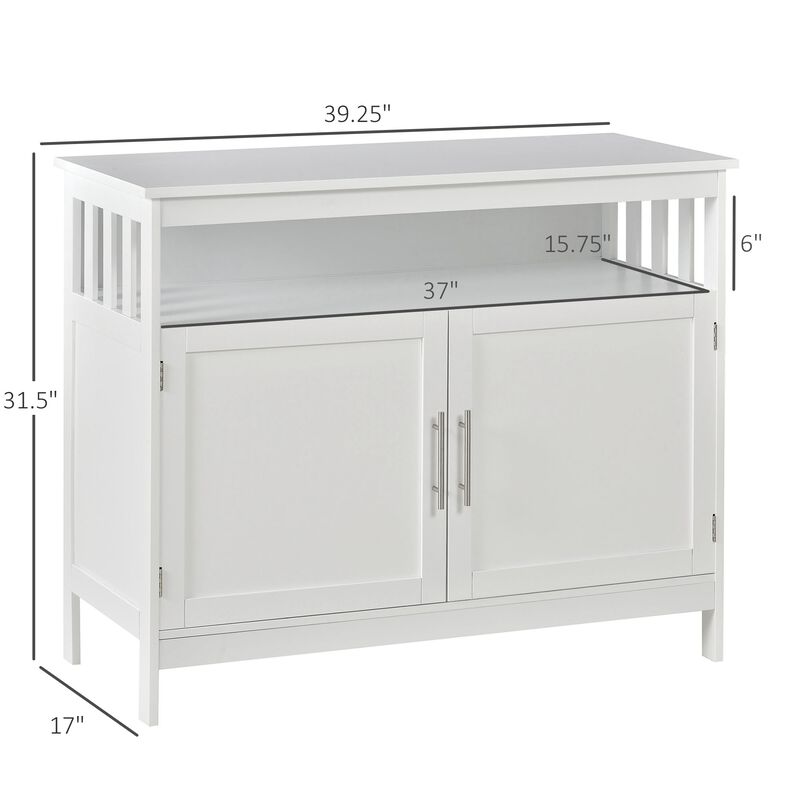 Kitchen Sideboard, Buffet Cabinet, Wooden Storage Console Table with 2-Level Cabinet and Open Shelf