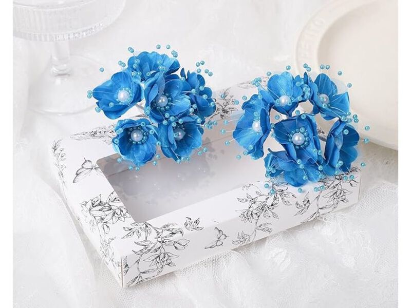 72 Piece Artificial Flowers Wedding Centerpiece Decor Silk image number 2