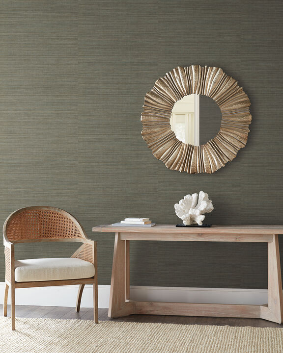 Tasar Silk Green Wallpaper