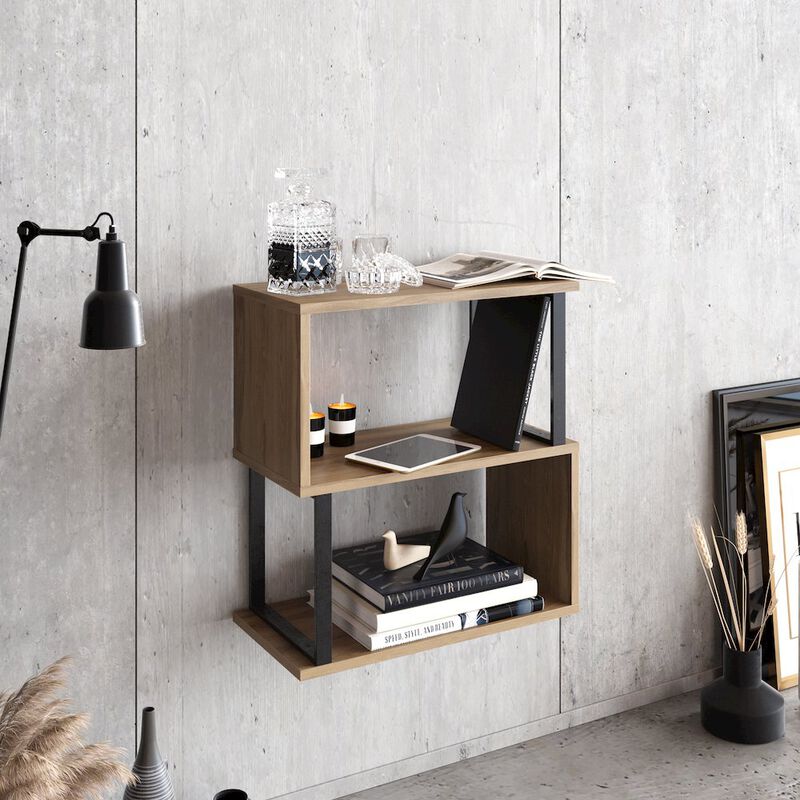 Decorotika Lima Side Table-Black&Oud Oak