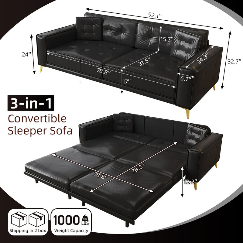 Tugnir 92.1" Pull Out Sofa Bed image number 8