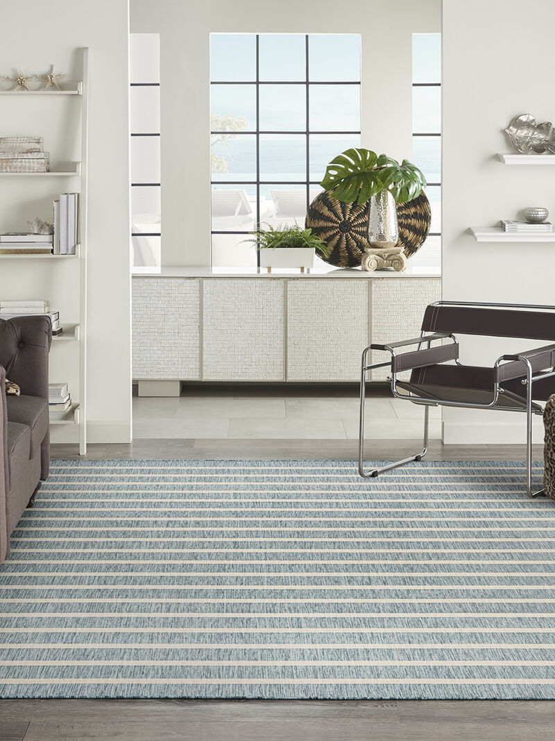 Positano POS03 Aqua/Ivory 8' x 10' Rug