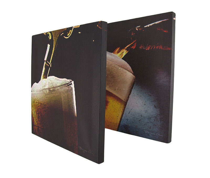 Set of 4 Art Of Beer Printed Canvas Wall Hangings image number 1