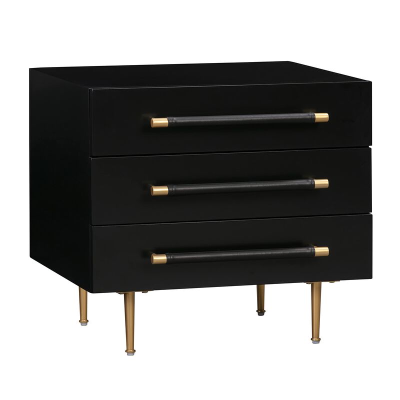 Casafoyer Trident Black Nightstand image number 0