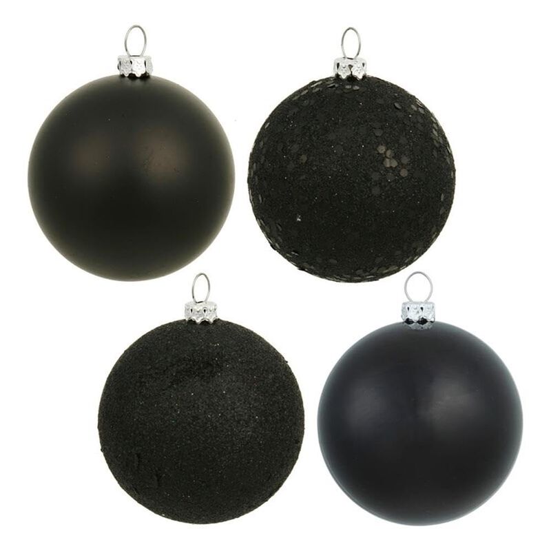 Vickerman 3" Black 4 Finish ORN Asst 16/Box image number 0