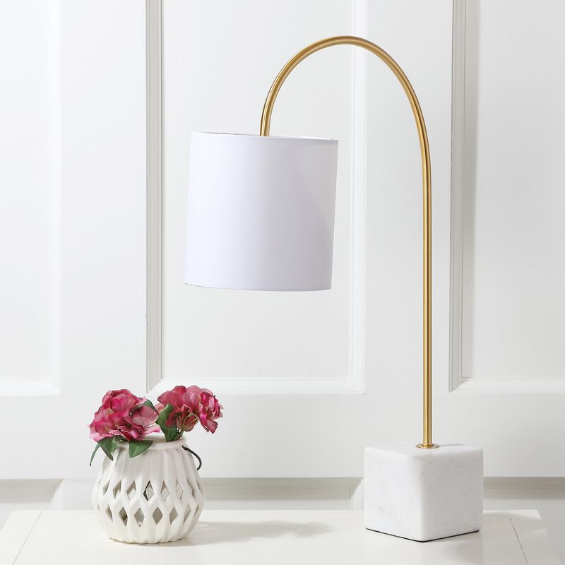 Fisher Marble/Brass LED Table Lamp