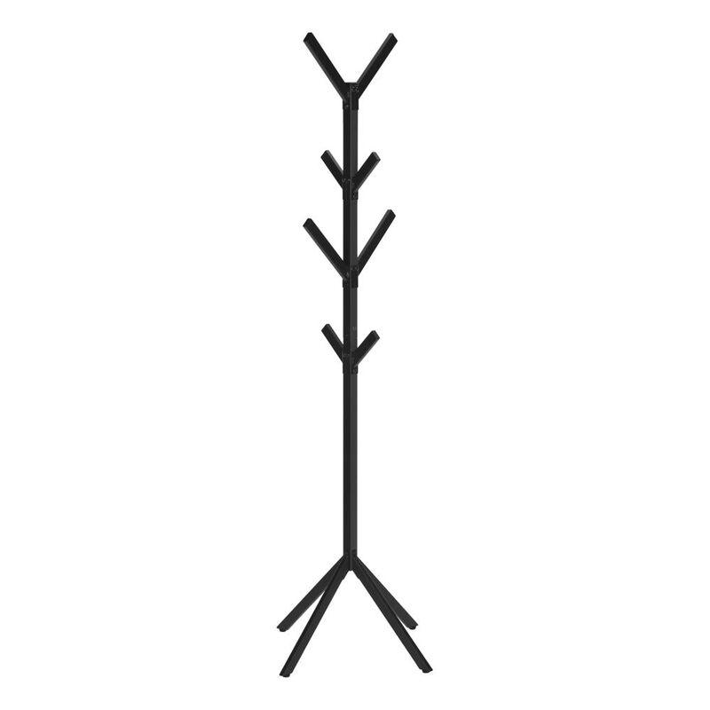 Monarch Coat Rack, Hall Tree, Free Standing, 8 Hooks, Entryway, 70H, Bedroom image number 2