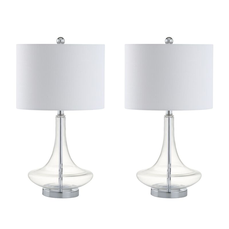 Cecile Glass Teardrop LED Table Lamp (Set of 2)