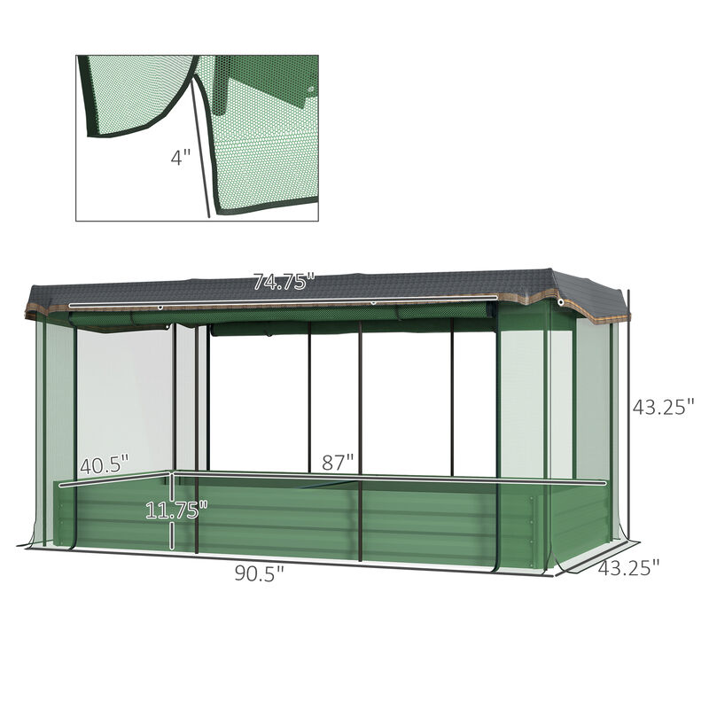 Hivvago Elevated Garden Bed with Protective Shade image number 2