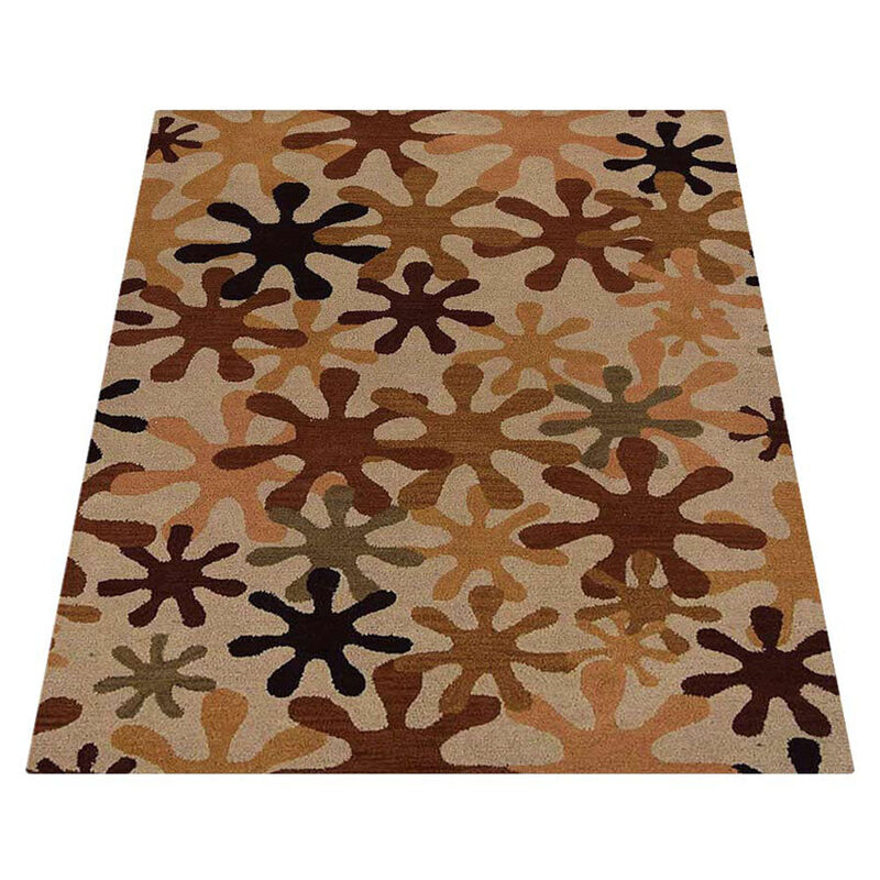 RUGSOTIC CARPETS HAND TUFTED WOOL ECO-FRIENDLY AREA RUGS  - Rectangle Shape, Size, Contemporary Modern Design, High Pile Thick Handmade Area Rugs for Living Room, Bed Room (K00699) image number 2