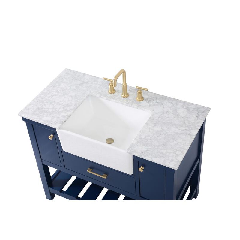 Elegant Kitchen and Bath 42 inch Single bathroom vanity in blue