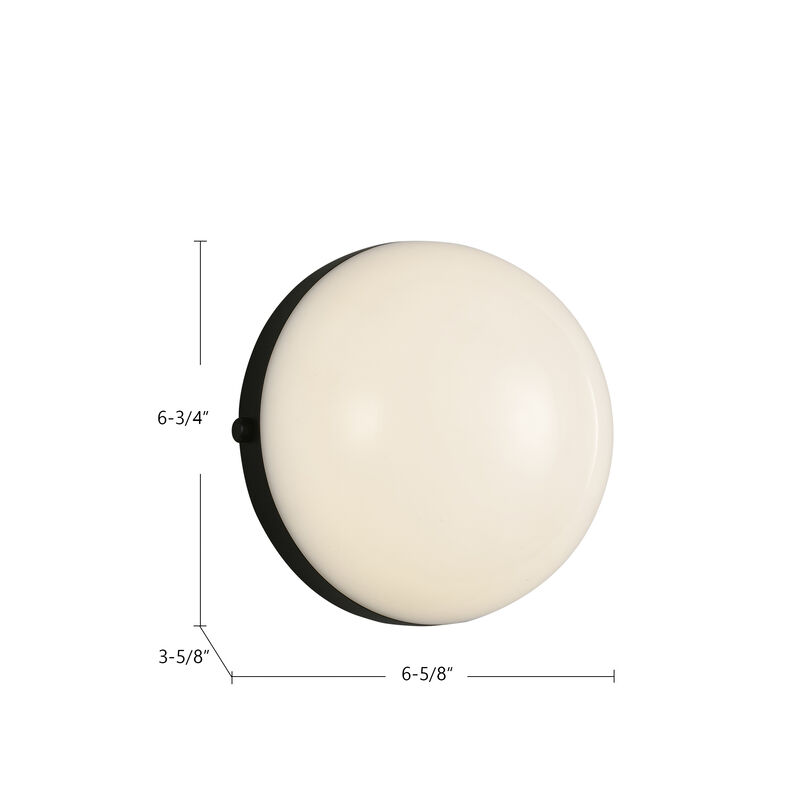 Globo 7-in Damp-Rated Dimmable LED Wall/Vanity Light image number 6