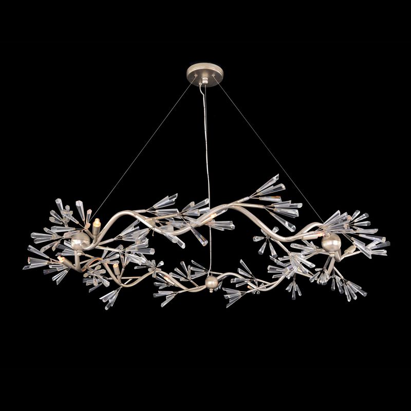 Luna Crystal Wand Branched Nine-Light Chandelier