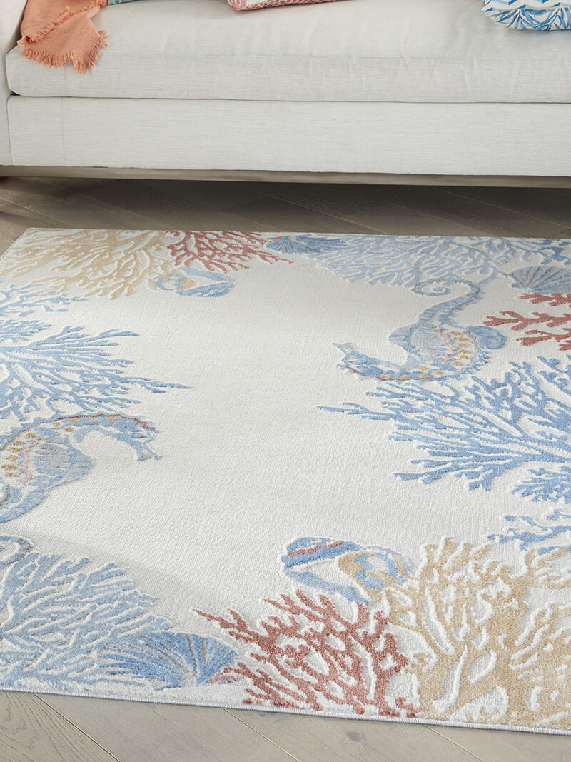 Seaside SDS03 Ivory/Multicolor 5'3" x 7'3" Rug
