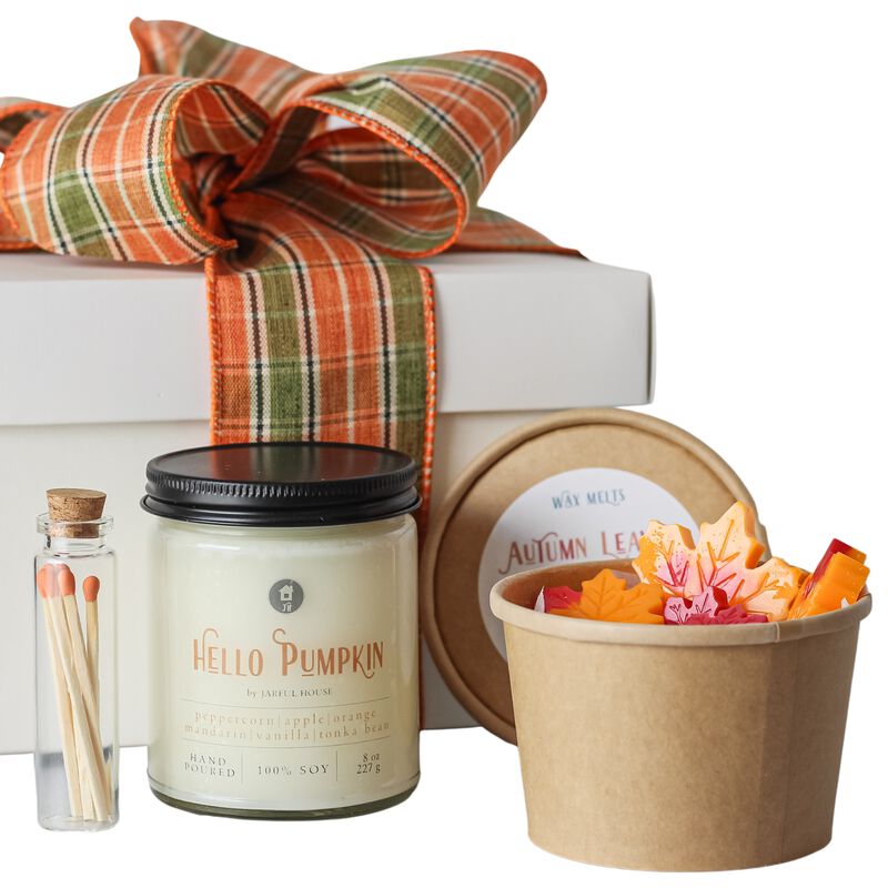 Hello Pumpkin Autumn Gift Set – Leaf & Pumpkin Wax Melts + Cozy Seasonal Scents