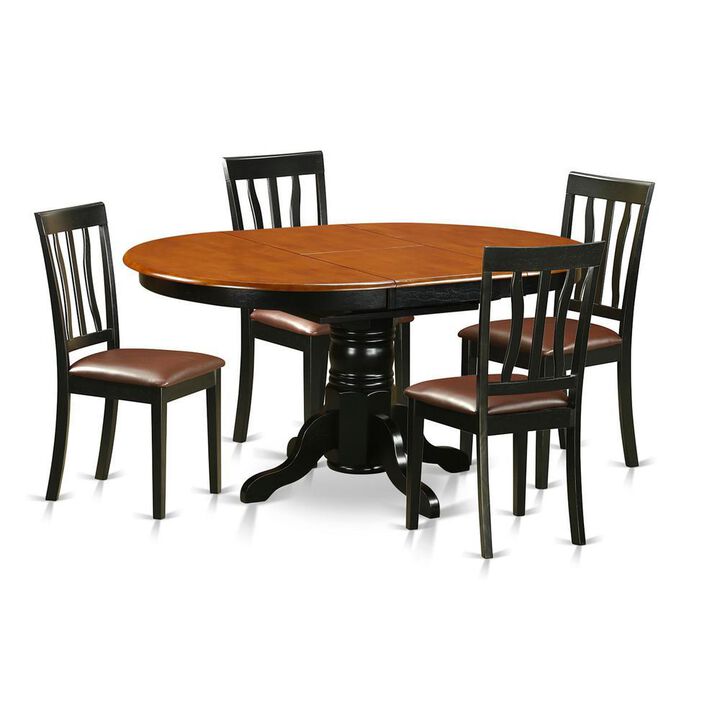 Dining set - 5 Pcs with 4 Wooden Chairs