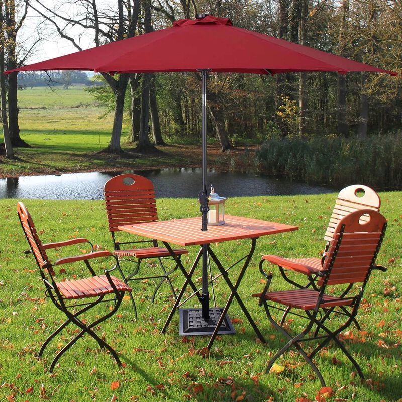 Mondawe 17.5 Inch Heavy Duty Square Umbrella Base Stand of 30 lbs for Outdoor