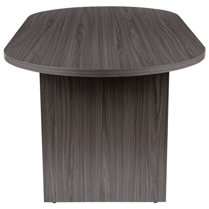 Flash Furniture 6 Foot (72 inch) Oval Conference Table in Rustic Gray image number 4